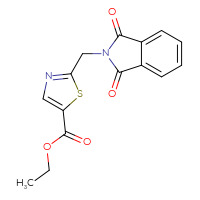 Chemical structure of ethyl 2-[(1,3-dioxo-2,3-dihydro-1H-isoindol-2-yl)methyl]-1,3-thiazole-5-carboxylate - CSSB03552016186