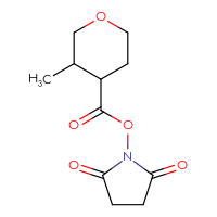 Chemical structure of 2,5-dioxopyrrolidin-1-yl 3-methyloxane-4-carboxylate - CSSB00129248548