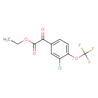 Chemical structure of ethyl 2-[3-chloro-4-(trifluoromethoxy)phenyl]-2-oxoacetate - CSSB20477597057
