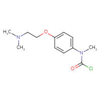 Chemical structure of N-{4-[2-(dimethylamino)ethoxy]phenyl}-N-methylcarbamoyl chloride - CSSB21224774482