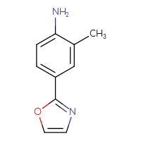 Chemical structure of 2-methyl-4-(1,3-oxazol-2-yl)aniline - CSSB00000733320