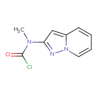 Chemical structure of N-methyl-N-{pyrazolo[1,5-a]pyridin-2-yl}carbamoyl chloride - CSSB14799587871