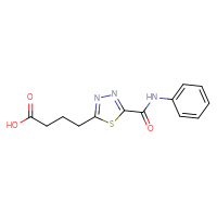 Chemical structure of 4-[5-(phenylcarbamoyl)-1,3,4-thiadiazol-2-yl]butanoic acid - CSSB00020596335
