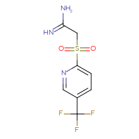 Chemical structure of 2-{[5-(trifluoromethyl)pyridin-2-yl]sulfonyl}ethanimidamide - CSSB00020649838