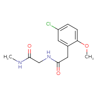Chemical structure of 2-[2-(5-chloro-2-methoxyphenyl)acetamido]-N-methylacetamide - CSSB02005970981