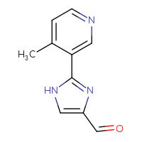 Chemical structure of 2-(4-methylpyridin-3-yl)-1H-imidazole-4-carbaldehyde - CSSB00116299522