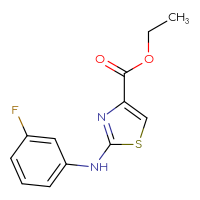 Chemical structure of ethyl 2-[(3-fluorophenyl)amino]-1,3-thiazole-4-carboxylate - CSSB00003676187
