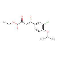 Chemical structure of ethyl 4-[3-chloro-4-(propan-2-yloxy)phenyl]-2,4-dioxobutanoate - CSSB21495861925