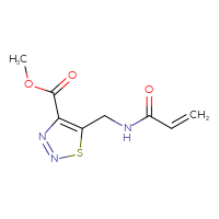Chemical structure of methyl 5-[(prop-2-enamido)methyl]-1,2,3-thiadiazole-4-carboxylate - CSSB21332068975