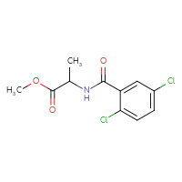 Chemical structure of methyl 2-[(2,5-dichlorophenyl)formamido]propanoate - CSSB00000253468