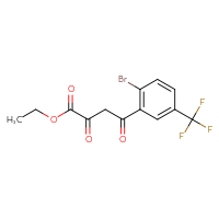 Chemical structure of ethyl 4-[2-bromo-5-(trifluoromethyl)phenyl]-2,4-dioxobutanoate - CSSB21495895630