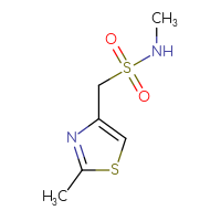 Chemical structure of N-methyl-1-(2-methyl-1,3-thiazol-4-yl)methanesulfonamide - CSSB00015247455