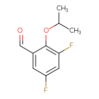 Chemical structure of 3,5-difluoro-2-(propan-2-yloxy)benzaldehyde - CSSB00015471244