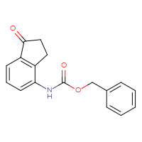 Chemical structure of benzyl N-(1-oxo-2,3-dihydro-1H-inden-4-yl)carbamate - CSSB03496560497
