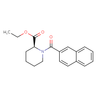 Chemical structure of ethyl (2S)-1-(naphthalene-2-carbonyl)piperidine-2-carboxylate - CSSB06471629564