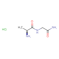 Chemical structure of (2S)-2-amino-N-(carbamoylmethyl)propanamide hydrochloride - CSSB00102634277