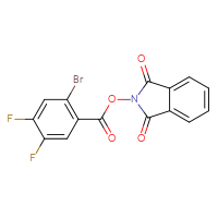 Chemical structure of 1,3-dioxo-2,3-dihydro-1H-isoindol-2-yl 2-bromo-4,5-difluorobenzoate - CSSB06258178242