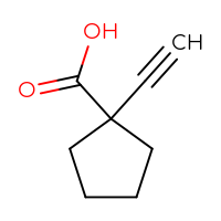 Chemical structure of 1-ethynylcyclopentane-1-carboxylic acid - CSSB00010983759