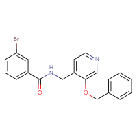 Chemical structure of N-{[3-(benzyloxy)pyridin-4-yl]methyl}-3-bromobenzamide - CSSB00421156616