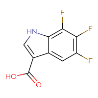 Chemical structure of 5,6,7-trifluoro-1H-indole-3-carboxylic acid - CSSB00020962310