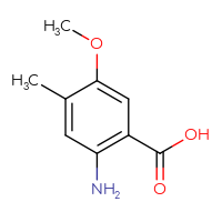Chemical structure of 2-amino-5-methoxy-4-methylbenzoic acid - CSSB00009909490