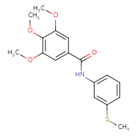 Chemical structure of 3,4,5-trimethoxy-N-[3-(methylsulfanyl)phenyl]benzamide - CSSB00027762129