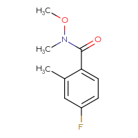 Chemical structure of 4-fluoro-N-methoxy-N,2-dimethylbenzamide - CSSB00012181005