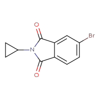 Chemical structure of 5-bromo-2-cyclopropyl-2,3-dihydro-1H-isoindole-1,3-dione - CSSB00042713479