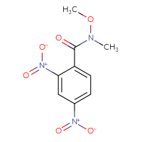 Chemical structure of N-methoxy-N-methyl-2,4-dinitrobenzamide - CSSB15046471545