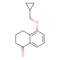 Chemical structure of 5-(cyclopropylmethoxy)-1,2,3,4-tetrahydronaphthalen-1-one - CSSB00012290090