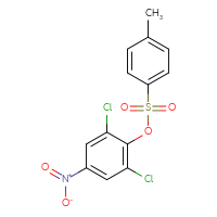 Chemical structure of 2,6-dichloro-4-nitrophenyl 4-methylbenzene-1-sulfonate - CSSB00153818620