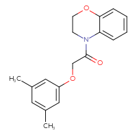 Chemical structure of 1-(3,4-dihydro-2H-1,4-benzoxazin-4-yl)-2-(3,5-dimethylphenoxy)ethan-1-one - CSSB00046269602