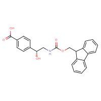 Chemical structure of 4-[(1R)-2-({[(9H-fluoren-9-yl)methoxy]carbonyl}amino)-1-hydroxyethyl]benzoic acid - CSSB06776801630