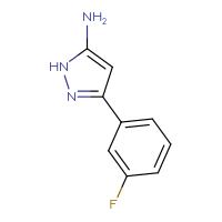Chemical structure of 3-(3-fluorophenyl)-1H-pyrazol-5-amine - CSSB00011225254