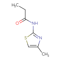 Chemical structure of N-(4-methyl-1,3-thiazol-2-yl)propanamide - CSSB00000155565