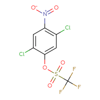 Chemical structure of 2,5-dichloro-4-nitrophenyl trifluoromethanesulfonate - CSSB20885342307