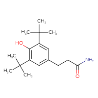 Chemical structure of 3-(3,5-di-tert-butyl-4-hydroxyphenyl)propanamide - CSSB00026457890