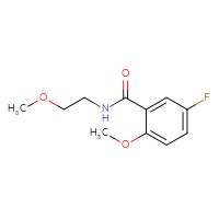 Chemical structure of 5-fluoro-2-methoxy-N-(2-methoxyethyl)benzamide - CSSB00103345951