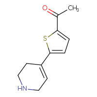 Chemical structure of 1-[5-(1,2,3,6-tetrahydropyridin-4-yl)thiophen-2-yl]ethan-1-one - CSSB00102720869