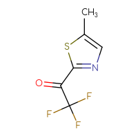 Chemical structure of 2,2,2-trifluoro-1-(5-methyl-1,3-thiazol-2-yl)ethan-1-one - CSSB00010943178