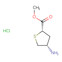 Chemical structure of methyl (2S,4S)-4-aminothiolane-2-carboxylate hydrochloride - CSSB00133068860