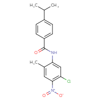 Chemical structure of N-(5-chloro-2-methyl-4-nitrophenyl)-4-(propan-2-yl)benzamide - CSSB00121655087