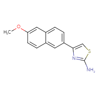 Chemical structure of 4-(6-methoxynaphthalen-2-yl)-1,3-thiazol-2-amine - CSSB00000519568