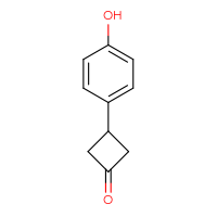 Chemical structure of 3-(4-hydroxyphenyl)cyclobutan-1-one - CSSB00135412860