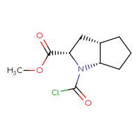 Chemical structure of methyl (2S,3aS,6aS)-1-(carbonochloridoyl)-octahydrocyclopenta[b]pyrrole-2-carboxylate - CSSB14968818716