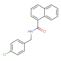 Chemical structure of N-[(4-chlorophenyl)methyl]naphthalene-1-carboxamide - CSSB00046085875