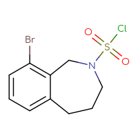 Chemical structure of 9-bromo-2,3,4,5-tetrahydro-1H-2-benzazepine-2-sulfonyl chloride - CSSB14968819360