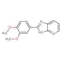 Chemical structure of 2-(3,4-dimethoxyphenyl)-3H-imidazo[4,5-b]pyridine - CSSB00032322896