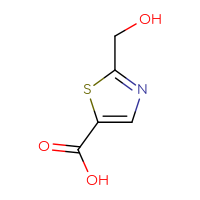 Chemical structure of 2-(hydroxymethyl)-1,3-thiazole-5-carboxylic acid - CSSB00012040036