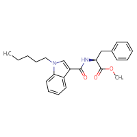 Chemical structure of methyl (2S)-2-[(1-pentyl-1H-indol-3-yl)formamido]-3-phenylpropanoate - CSSB21511131852